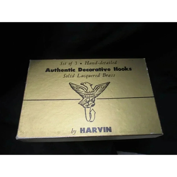 Brass Harvin Decorative Eagle Hooks, Set‎ of three, Mid Century, American, - Picture 3 of 5